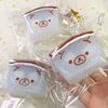 1Pc Taba Squishy Toy with YOGURT PUREE Like Texture - Melon Bear Shaped to Relieve Stress - Food Grade Silicone Party Favors