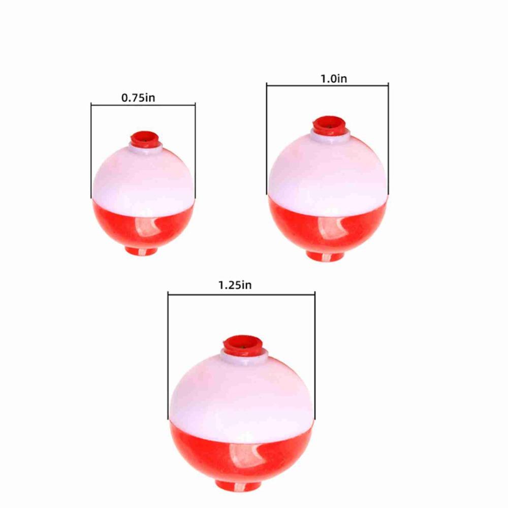 50PCS/50PCS/30PCS Round Fishing Bobbers Red and White Fish Float Fishing Tackle