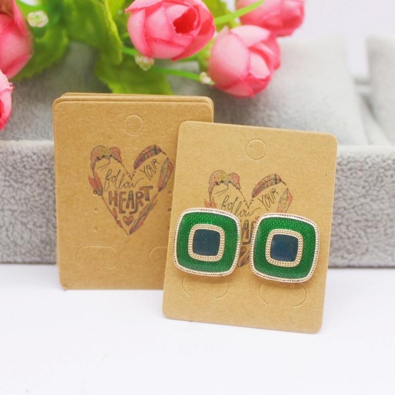 5x4 см Горячая распродажа Новый стиль комиксов Красота/Фото Девушка Черный/Белый/Крафтовская бумага Серия Серьги-гвоздики Набор Шаблон карты