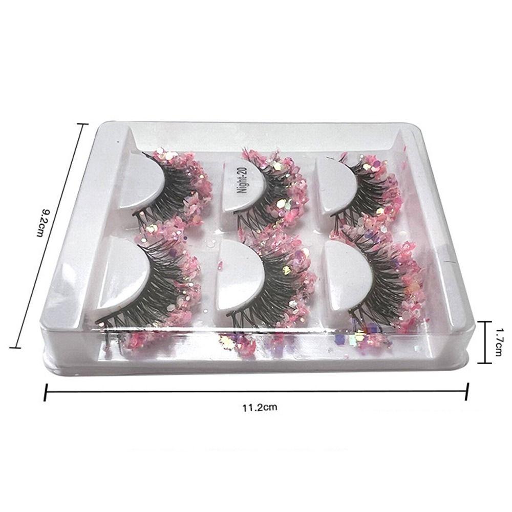 2 box Lashes Extension Luminous Eyelashes Thick Fluffy Lashes Full Strip Lashes  Women