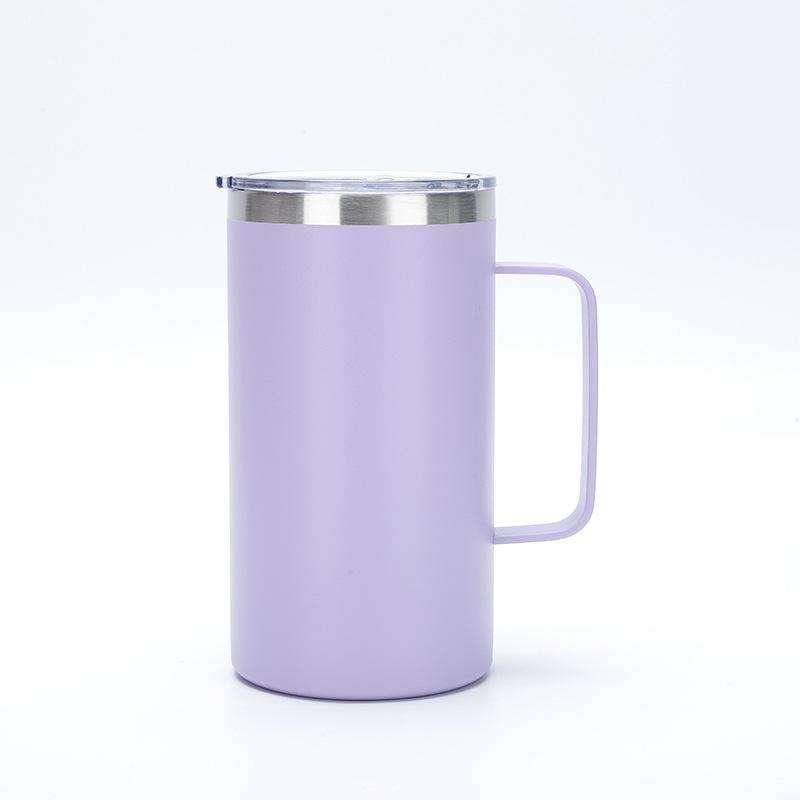 20oz Stainless Steel Thermos Cup with Straw and Handle - Perfect for Coffee and Cold Drinks