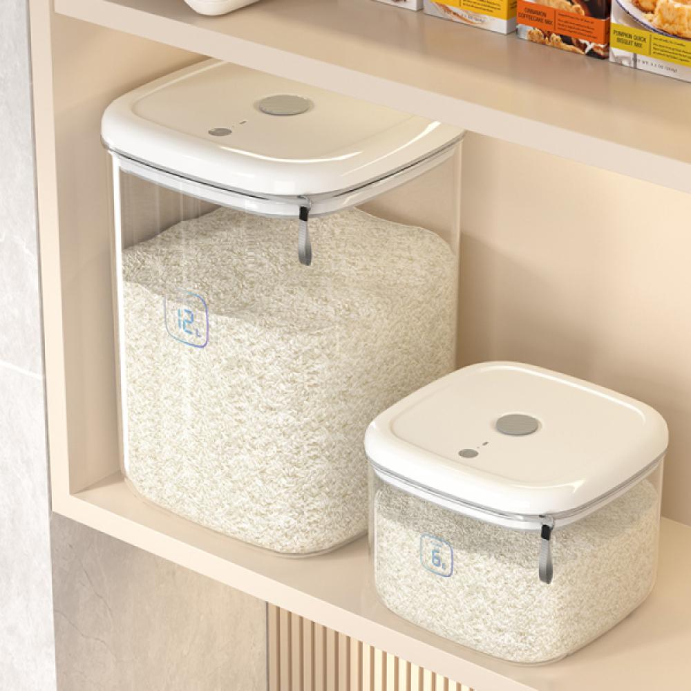 6L/12L Flour Storage Box Sealed Rice Bucket Pet Grain Storage Bucket Cat Grain Bucket Miscellaneous Grain Rice Jar For Kitchen