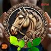 Horse Aluminum Metal Wall Art Round Decor Living Room Sign 2D Flat Print