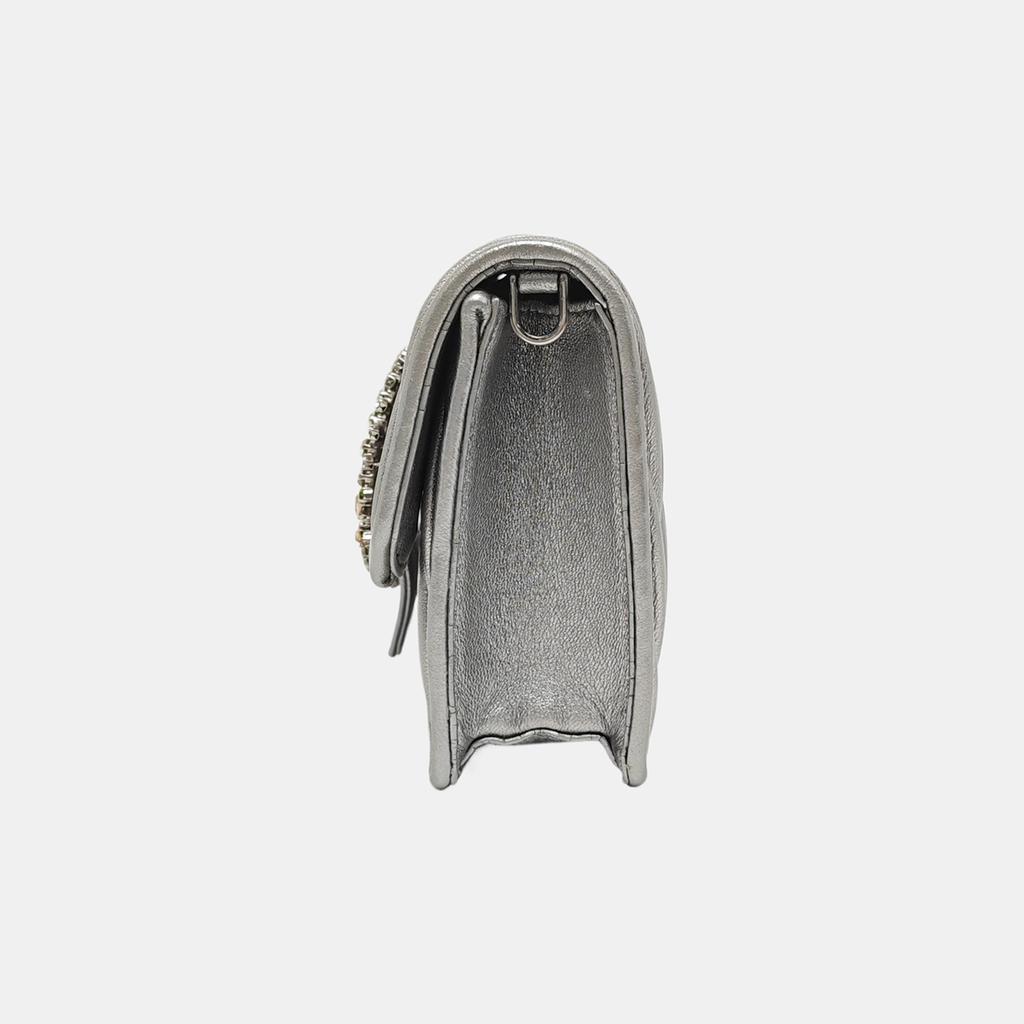 [Pre-Owned] Matelassé Solid Compact Leather Shoulder Bag - Good #1SCOR09