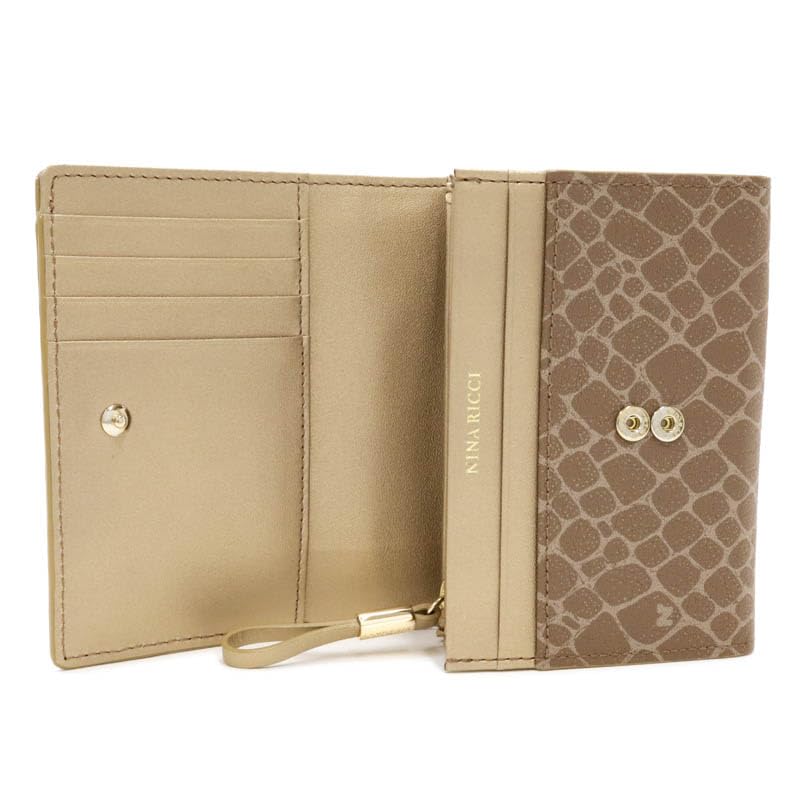 Кошелек Nina Ricci Atre Nouveau Золотой Двустворчатый Кошелек 85-8202 Женский