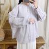 Vintage Women Shirts Spring Ruffles Collar Japanese Mori Loose Solid Color Patchwork Lace Blouses