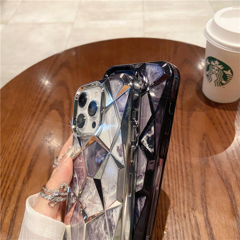 Для iPhone 15 Pro Max Роскошная гальванизированная силиконовая рамка Мраморный чехол для телефона Для iPhone 11 12 13 14 15 16 Plus Мягкая защитная крышка