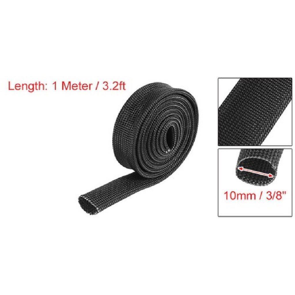 Fiberglass Heat Wire Shield Sleeve Heat Shield 3.2Ft 10Mm 3/8" For Car Wire