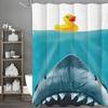 Шторка для душа Shark Shamrock, Декоративная шторка для душа для ванной комнаты, Водонепроницаемая шторка для душа с крючками