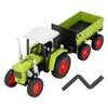 Vintage Tractor Toy for Kids 4 Wheel Trailer Model Vehicle Ornament for Daily Entertainment Or Desk