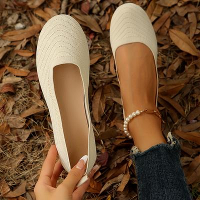 Модная обувь для женщин 2025 больших размеров, слипоны, женские балетки, повседневные балетки, женская обувь с сеткой на мягкой подошве, с неглубоким вырезом и круглым носком