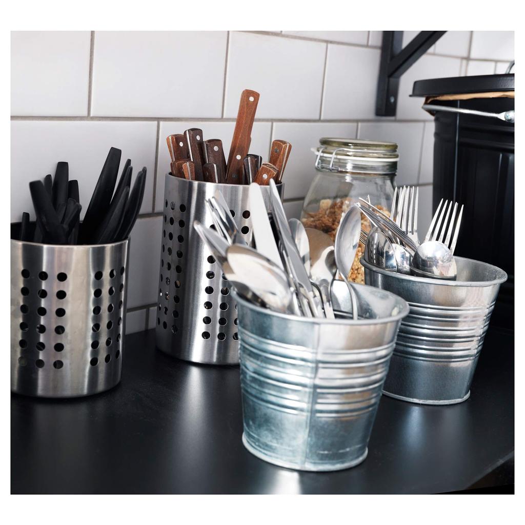 IKEA ORDNING 70179546 Cutlery Stainless Steel Stand,