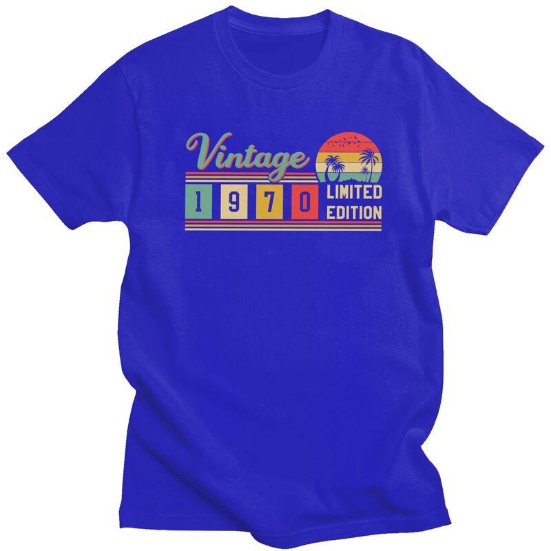 55th Vintage 1970 Limited Edition Bitrhday Gift T Shirt Men Short Sleeves 100 Cotton Tshirt Casual Tees Streetwear Tshirts