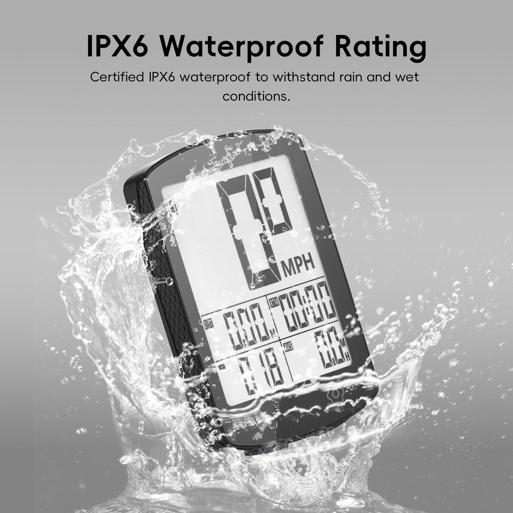 Bike Odometer and Speedometer Wireless Bike Computer High Clear LCD IPX6 Waterproof 30-Hour Battery