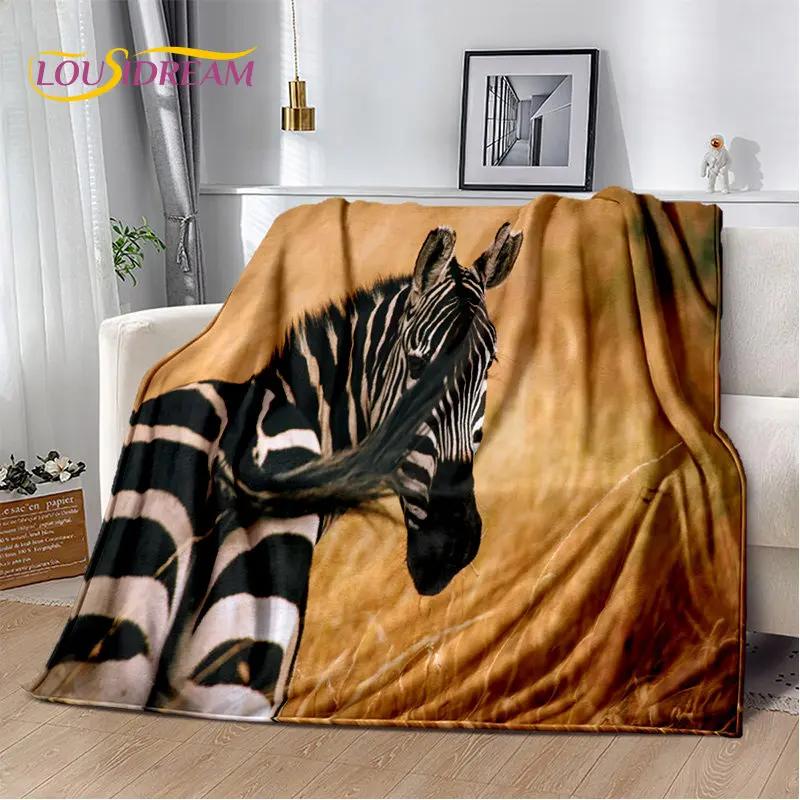 Wild Animal Zebra Soft Plush Blanket,Flannel Blanket Throw Blanket for Living Room Bedroom Bed Sofa Picnic Cover Bettdecke Kids