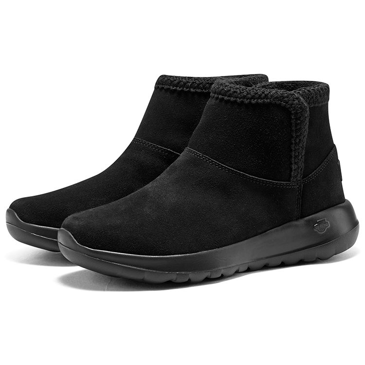 Skechers Удобные универсальные женские ботинки для снега средней длины, для ношения в дороге, черные 144113-BBK