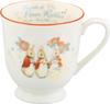 Yamaka Shoten Peter Rabbit Coffee 10x10cm Shabby Chic Flower Sisters Mug, 340ml, Approx. Diameter, Design, White, PR652-11
