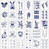 30pcs ins Cartoon love flower Butterfly snake Magic Tattoo Sticker Body Art Arm Fake Tattoos Waterproof Long Lasting english letter Temporary Tattoo