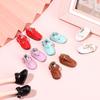 1 Pair 2.8*1.2cm PU Leather Multicolor Change Clothes Game Play House Doll Shoes Dolls Accessories