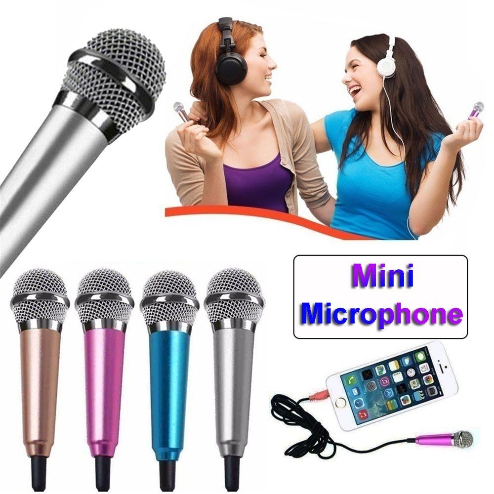 Portable Audio Stereo Condenser Karaoke 3.5mm Wired Mini Microphone