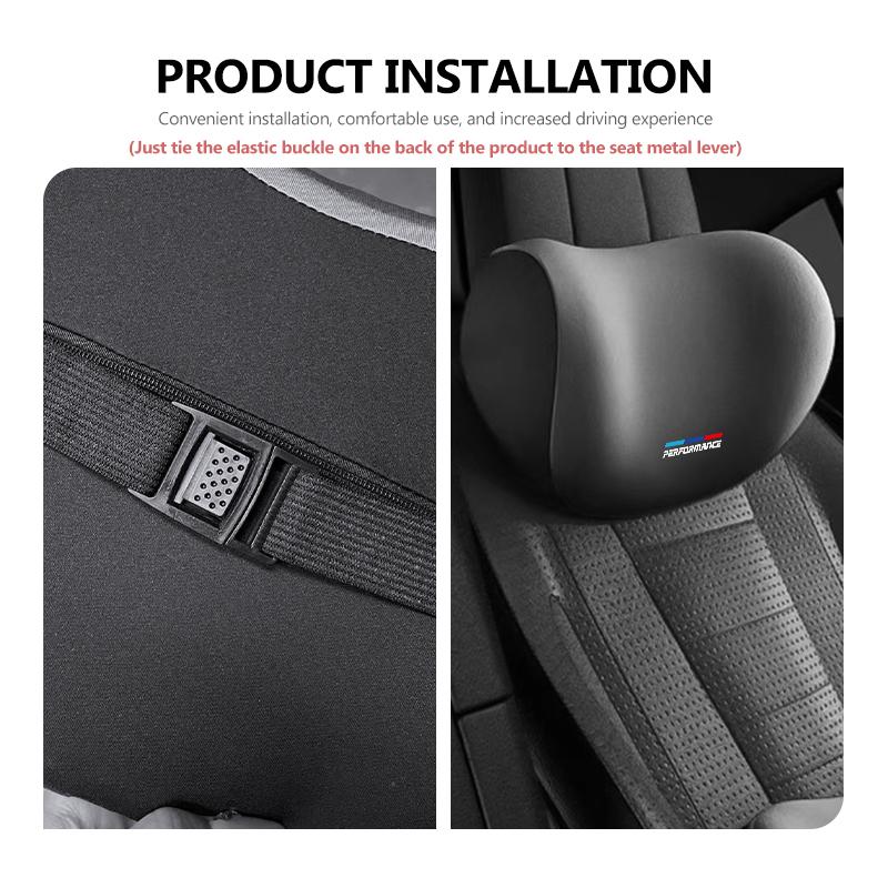 tclvr3 For BMW Car Seat Headrest Neck Pillow Waist Lumbar Support Cushion 1 2 3 5 7 Series X1 X2 X3 X4 X5 X6 G20 G30 G11 G12