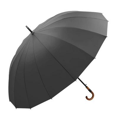 Длинный 16-дюймовый высокопрочный стеклянный J деревянный открывается одним зонтом унисекс, мужской, стильный, 125 см, зонт, большой, зонт, мужской зонт, спицы,