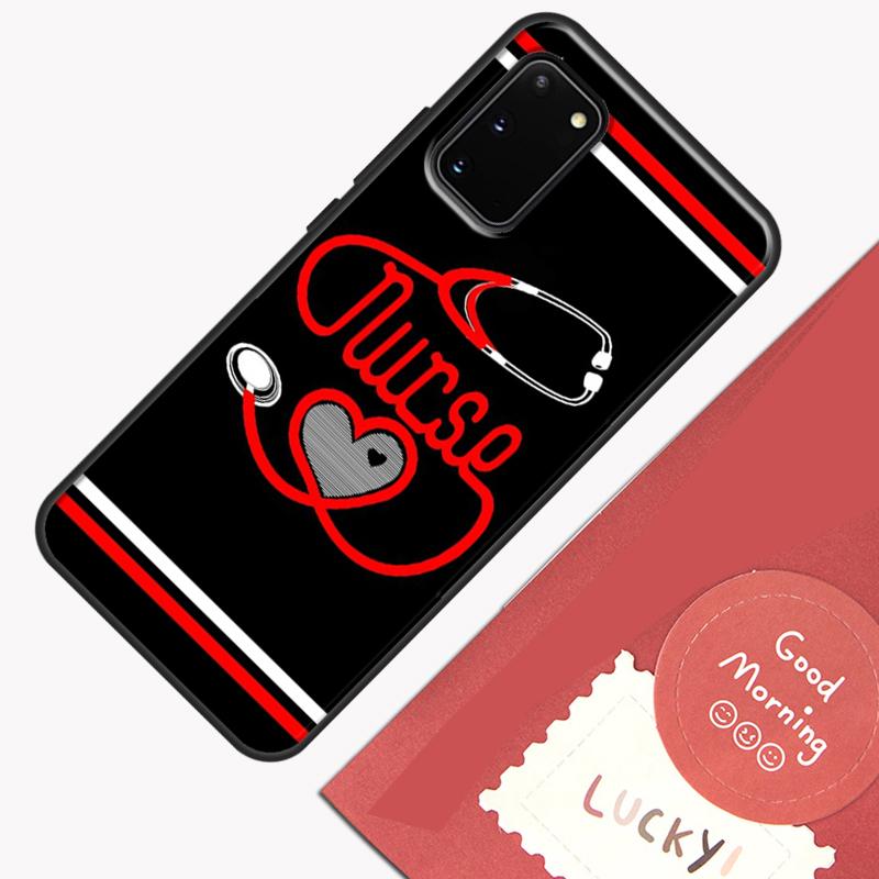 Милый Чехол-Сердечко со Стетоскопом для Samsung Galaxy S26 S25 S24 S20 S21 S22 S23 Ultra S10 Plus S25 FE Защитный Корпус