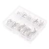 100Pcs/Box Fish Hook With Barb Fish Hook With Hole Silver Small Accessories
