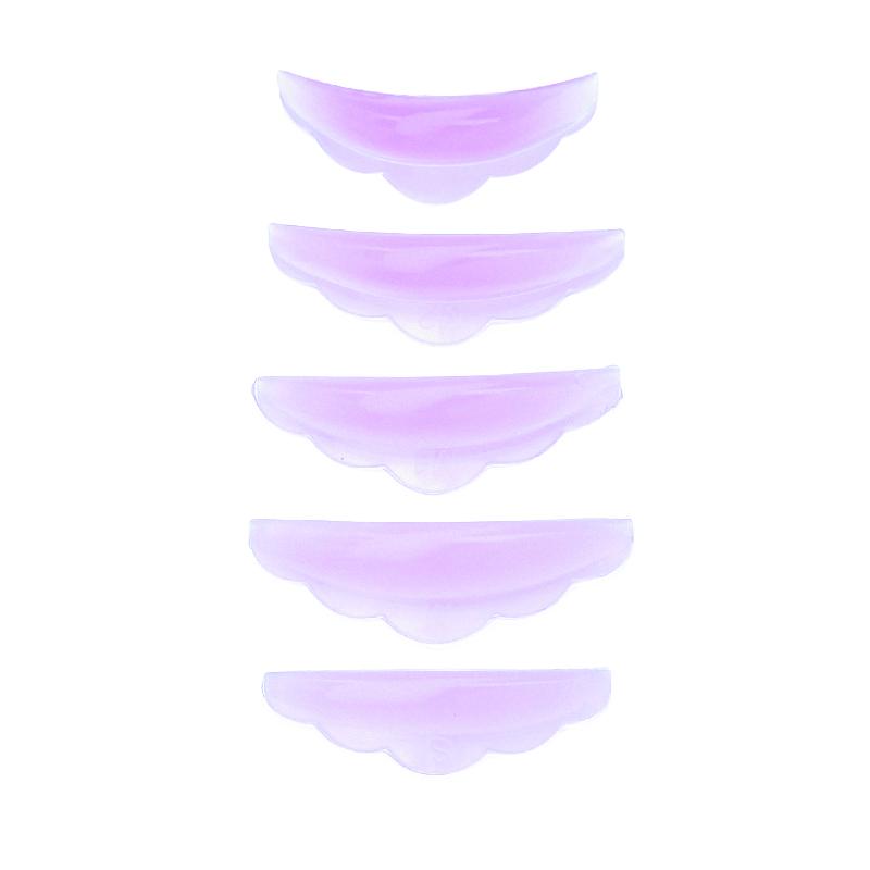 5Pair Jelly Purple Silicone Eyelash Perm Pad Shield lifting 3D Eyelash Curler Lashes Rods Makeup Tools