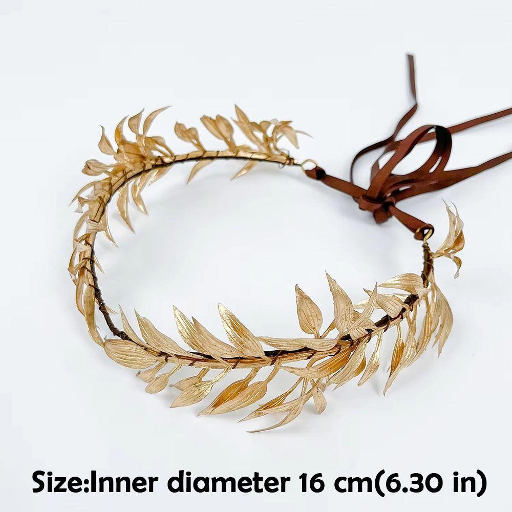 Gold God Elf Leaf Headpiece Royal King’s Headband  for King Men Adult Renaissance Toga Cospay