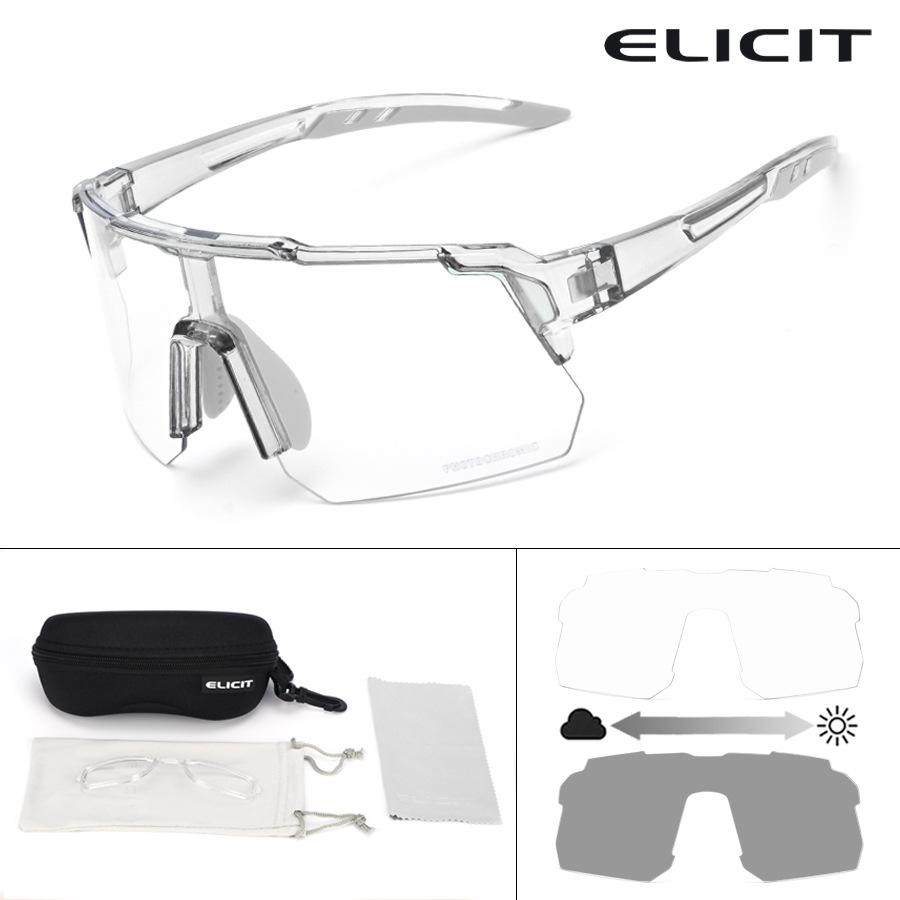 ELICIT Outdoor sports glasses for mountaineering and hiking, windproof glasses with photochromic lenses, cycling goggles for men and women