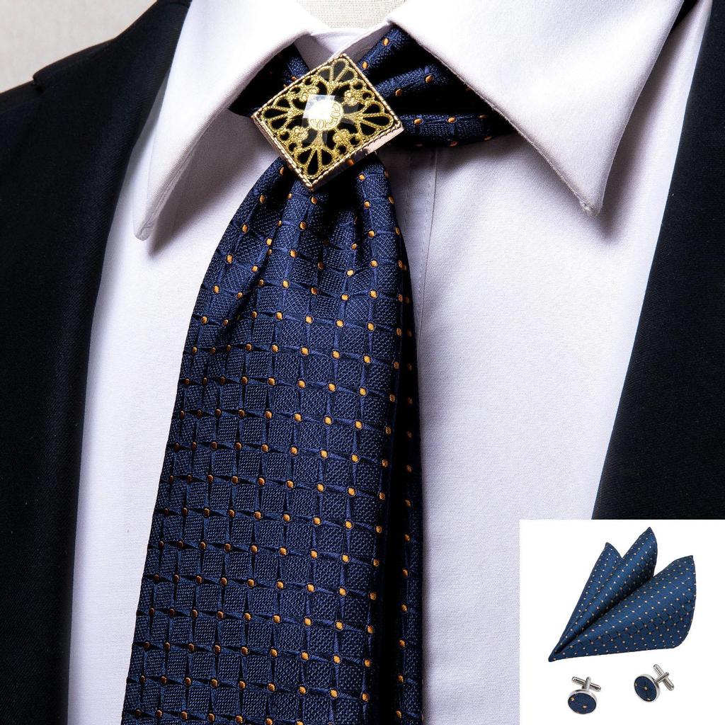 Hi-Tie Винно-красный галстук для мужчин, галстук, носовой платок, запонки, кольцо для галстука из сплава, галстук-боло, набор бутоньерок