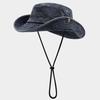 Hong Kong-Style Retro Washed Cotton Fisherman Hat - Couples' Fashion Vintage Bucket Hat, Jungle Adventure Hiking Fishing Hat
