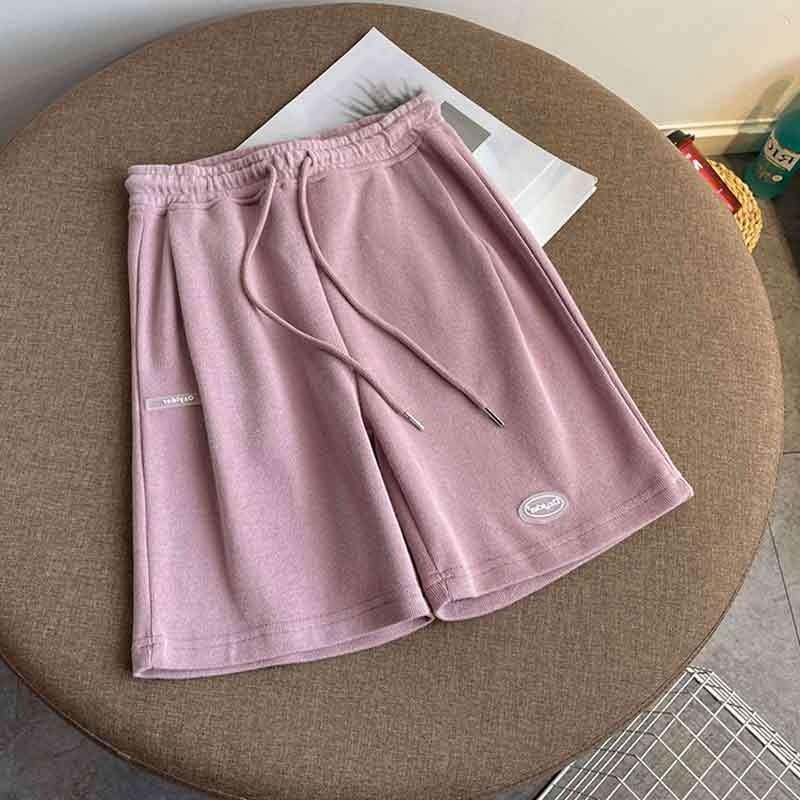 Шорты с высокой талией и застежкой на пять точек, женские модные широкие брюки, утягивающие брюки, свободные спортивные повседневные брюки, средние брюки