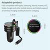 K13S 7-Color Ambient Lamp PD Fast Charging Car Charger with 1m Type-C Elastic Spring Wire