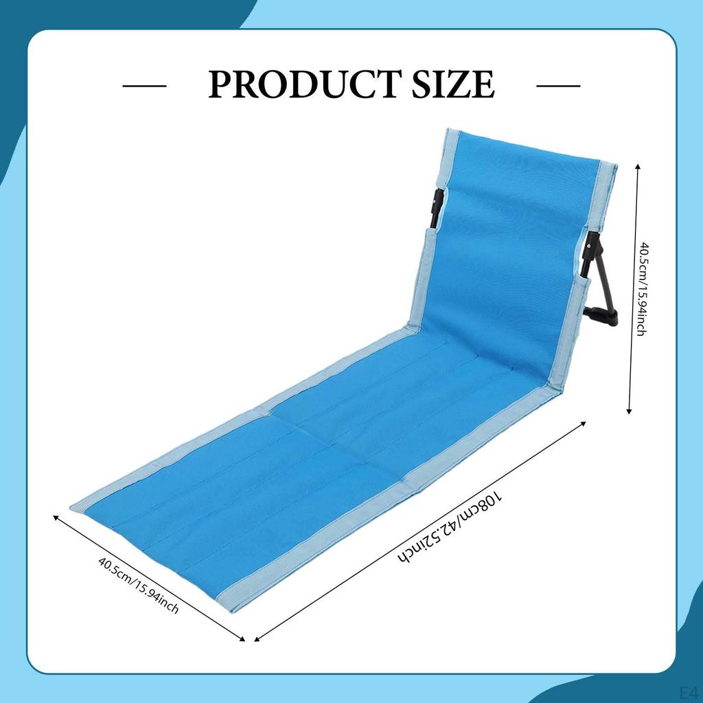 Складная походная спинка Удобная подушка для сиденья на пляже Легко переносить Напольная складная