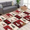 Pink Merry Christmas Doormat Frosted Pine Branch Bauble Snowflake Print Indoor Floor Rug Winter Holiday Area Carpet