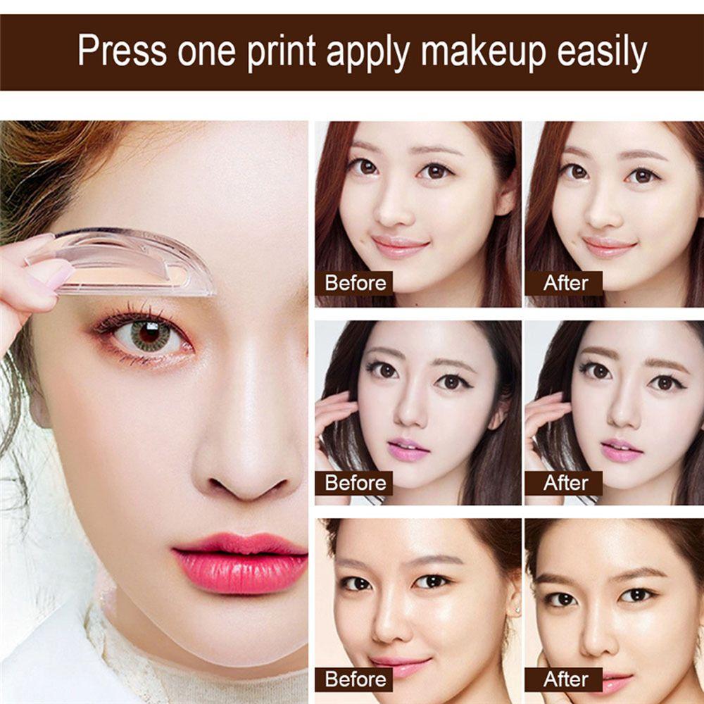 Трафарет-штамп для бровей Quick Make Up, палитра пудры для бровей