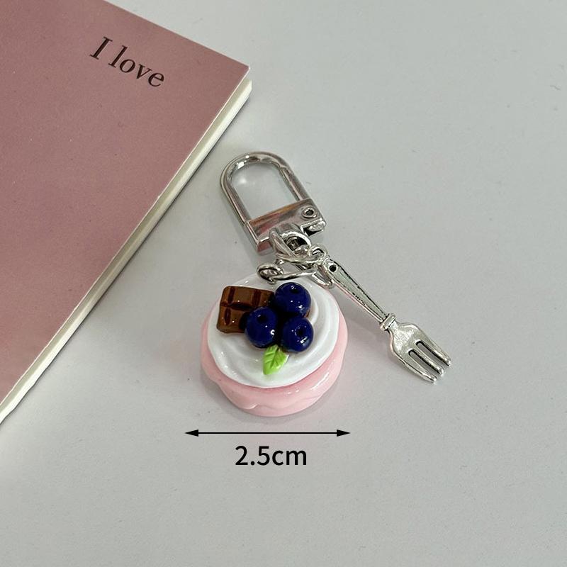 Творческий сладкий десерт торт вилка брелок кулон для женщин мужчин милый имитация еды рюкзак украшения аксессуары подарки