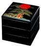 Outdoor Lunch Box Made In 3 Houtoku Sunrise Pine X X J-kitchens (Lunch Box) Japan, Tiers, 7-inch, Design, 21.0cm 21.0cm 18.0cm