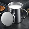 Double Wall Stainless Steel Coffee Mug with Lid Portable Cup Travel Tumbler Jug Milk Tea Cups Office Water Mugs Rock Tumbler Cia