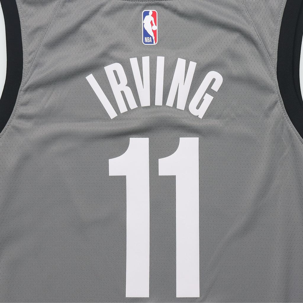 Nike NBA Statement Edition Swingman Jersey 2019-2020 Season, Breathable Quick-Dry, Brooklyn Nets, Kyrie Irving #11 Men Jersey Grey AT9792-004