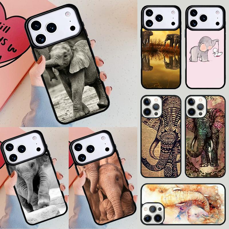 ADORABLE BABY ELEPHANT Phone Case For Apple iPhone 17 Air 16E 15 14 Plus 13 12 11 Pro Max Mini Funda Cover