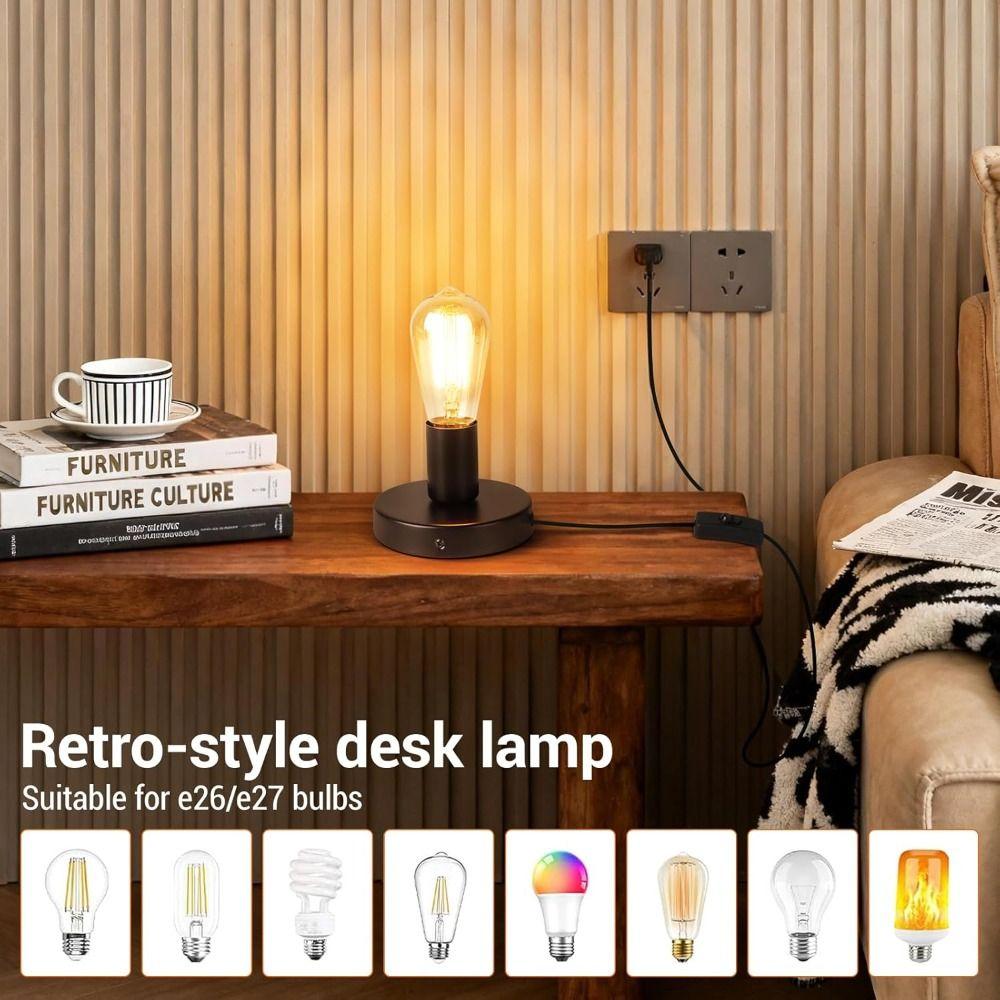 with Switch Desktop Lamp Base US Plug Hanging Lamp Simple Light Base Home Lighting
