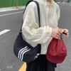 Contrasting Color Fashion Dumpling Bag New Niche Autumn and Winter Women's Bag Nylon Cloth Casual Striped Messenger Bag
