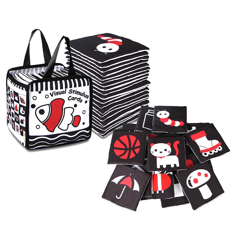 Aipinqi Tear-Resistant Black & White Baby Stimulation Cards