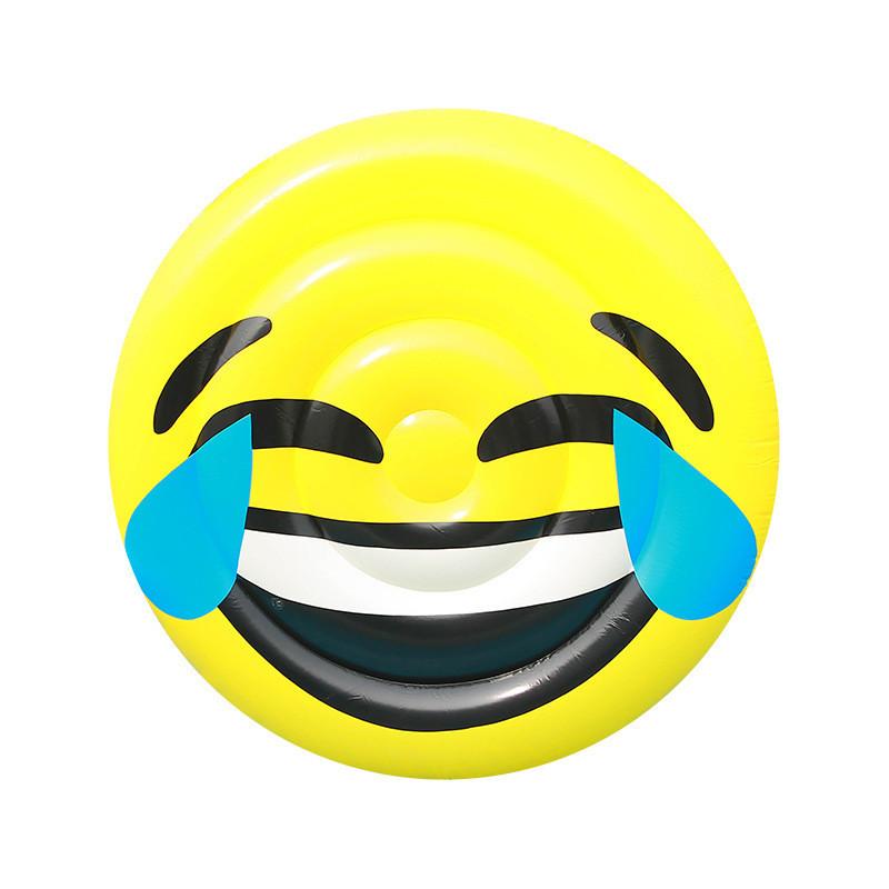New Smiley Face Inflatable Ride-on Pool Float For Adults Eco-friendly Pvc Material Trendy Design
