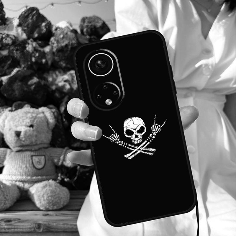 Rock and Roll Skull Case For Honor X9b X8b X8 X9 X6a X7a X8a X9a Honor Magic 6 5 Pro 50 70 90 Lite Back Cover