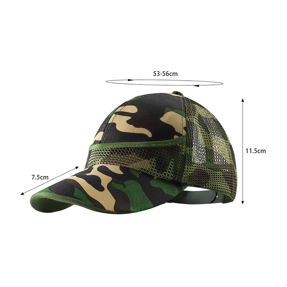 SIQITECH Camouflage Baseball Cap with UV Ages Sun Hat for Spring and Perfect for Going and Outdoor Kids' Protection, 3-9, Breathable, Large, Summer,