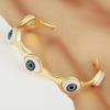 Retro Light Luxury Devil's Eye Bracelet with Adjustable Opening Fashion Jewelry for Women